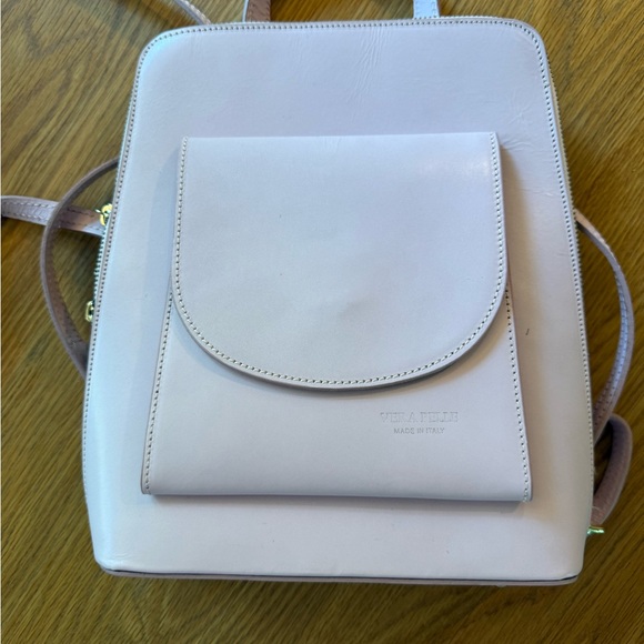 Beautiful Vera Pelle Pink Leather Italian Backpack Purse main image 5